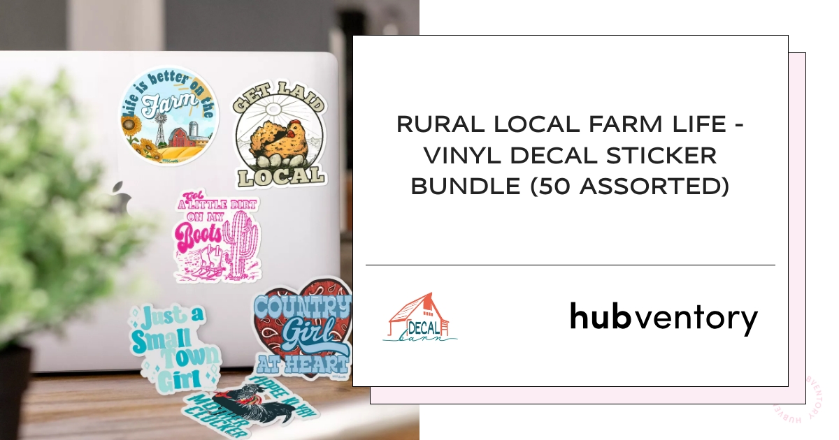 Rural Local Farm Life Vinyl Decal Sticker Bundle 50 Assorted