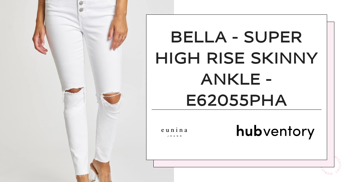 Eunina Bella Super High Rise Ankle Skinny Jeans for Women