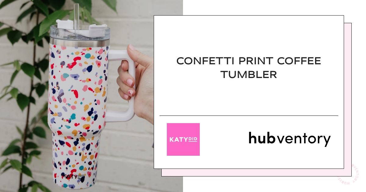 Confetti Print Coffee Tumbler