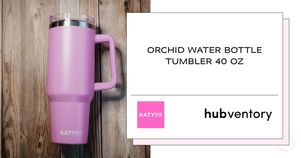 Orchid Water Bottle Tumbler 40 Oz