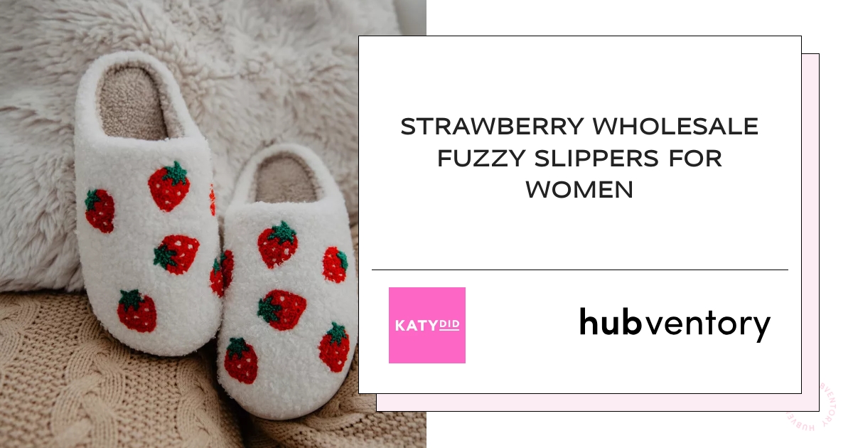 Strawberry Wholesale Fuzzy Slippers for Women Hubventory