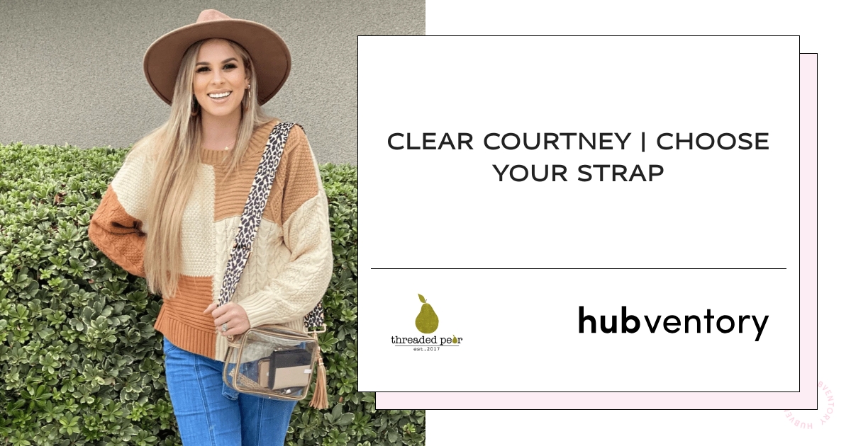 Threaded Pear Clear Courtney Choose Your Strap Handbag